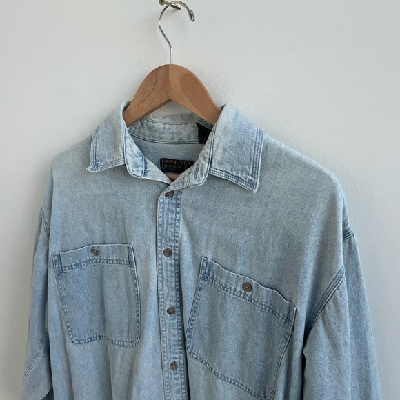 Vintage Light Blue Denim Shirt - Picture 4 of 4